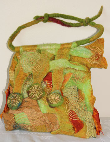 Wild Weft Whorls [WWW] (handbag) by Wilma Simmons