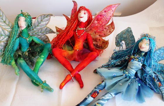 FERN, FOAM AND FIRE (dolls) by Wendy Scott